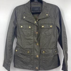 J Crew womens jacket small waxed utility military